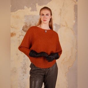 Kerisma Francesca Sweater in Ecru Blush Clay Color Structured Cozy Size M/L